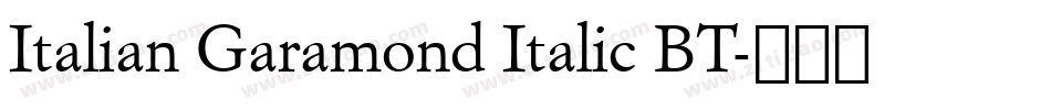 Italian Garamond Italic BT字体转换